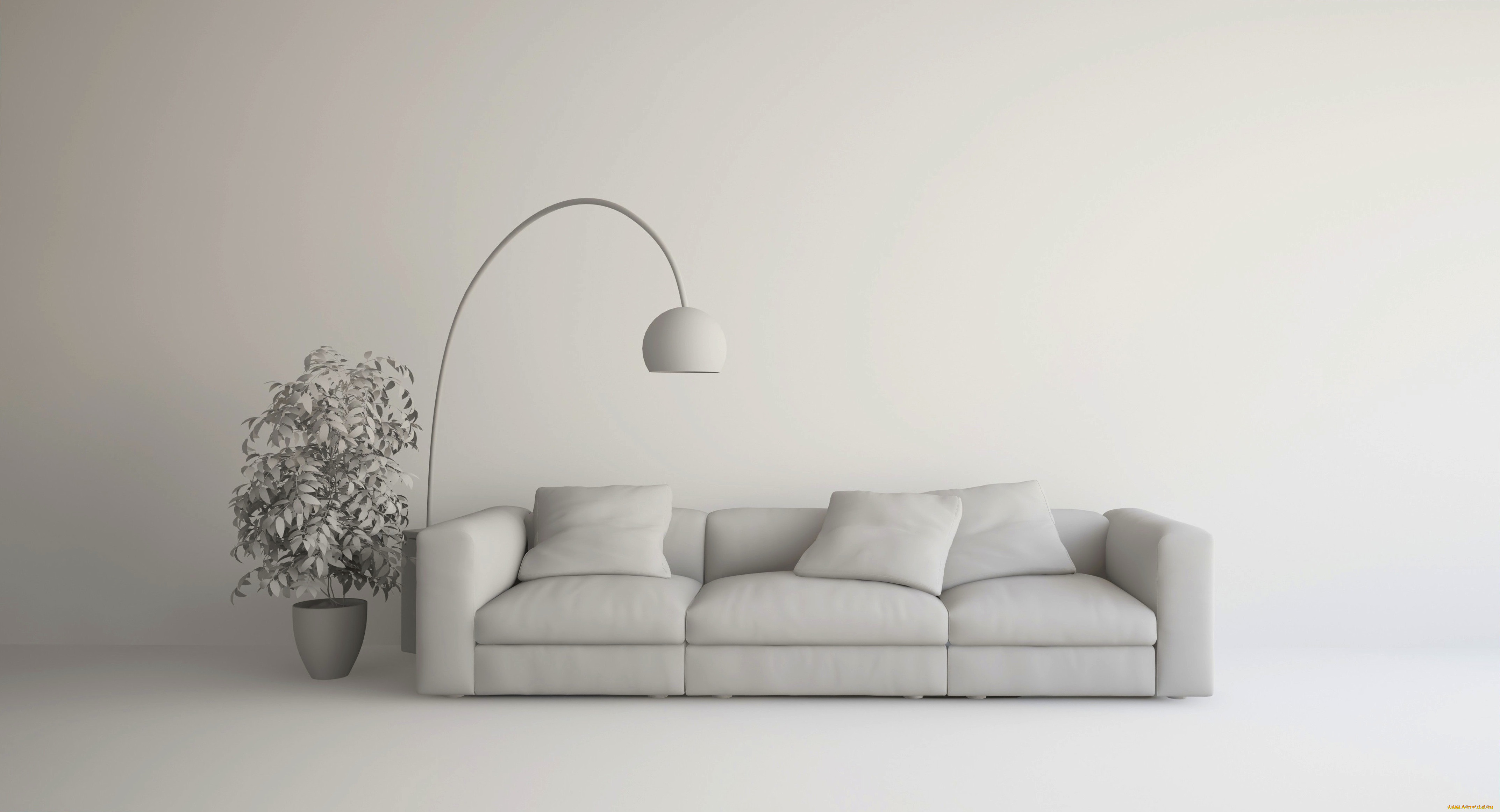 3 ,  , realism, design, lamp, couch, living